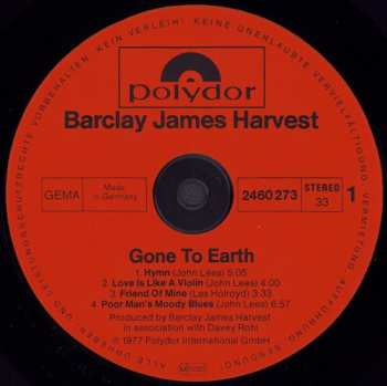 LP Barclay James Harvest: Gone To Earth