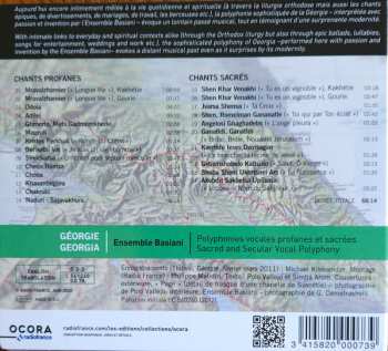 CD Basiani: Géorgie: Polyphonies Vocales Profanes Et Sacrées = Georgia: Sacred And Secular Vocal Polyphony DIGI
