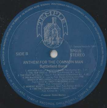 LP Battlefield Band: Anthem For The Common Man