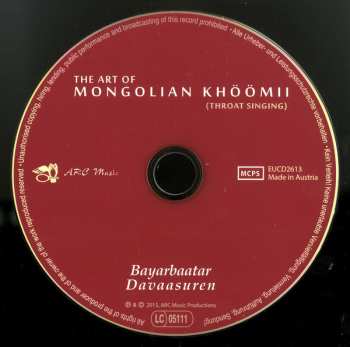 CD Bayarbaatar Davaasuren: The Art Of Mongolian Khöömii (Throat Singing)