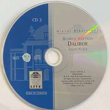 2CD Bedřich Smetana: Dalibor (Sung in German)