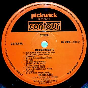 LP Bee Gees: Massachusetts