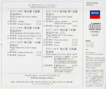 CD Ludwig van Beethoven: Piano Sonatas : No.19 in g • No.20 in G • No.22 in F • No.24 in F sharp • No.25 in G • No.27 in c LTD