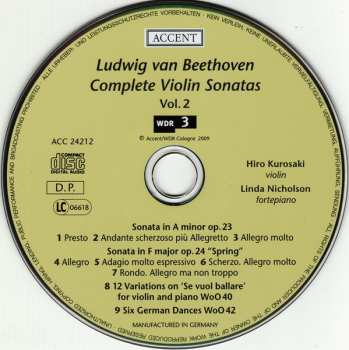 CD Ludwig van Beethoven: Complete Violin Sonatas Vol. 2