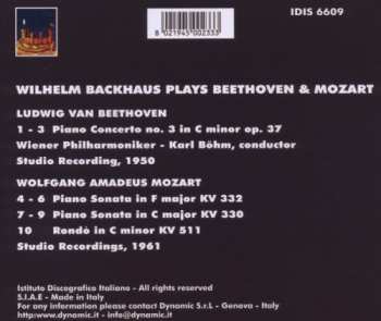 CD Ludwig van Beethoven: Piano Concerto No. 3 In C Minor Op. 37 / Sonatas KV 330 & 332 - Rondo KV 511 (Studio Recordings 1950 - 1961)