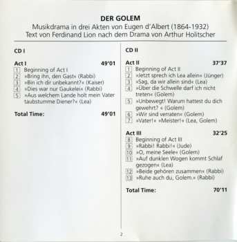 2SACD Orchester Der Beethovenhalle Bonn: Der Golem