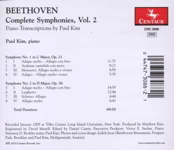 CD Ludwig van Beethoven: Complete Symphonies , Vol. 2: Symphony No. 1 In C Major, Symphony No. 2 In D Major