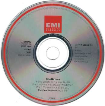 CD Ludwig van Beethoven: Piano Sonatas Opp. 53, 78 & 110