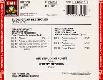 CD Ludwig van Beethoven: Frühlingssonate - Kreutzersonate