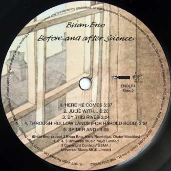 LP Brian Eno: Before And After Science