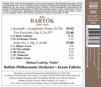 CD Béla Bartók: Kossuth / Two Portraits / Suite No. 1