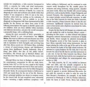 CD Miklós Rózsa: Viola Concertos