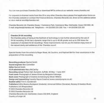 CD Béla Bartók: Works For Violin And Piano Volume 1: Sonatas And Rhapsodies