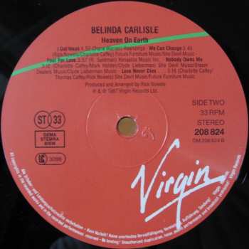 LP Belinda Carlisle: Heaven On Earth