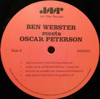 LP Oscar Peterson: Ben Webster Meets Oscar Peterson LTD