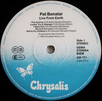 LP Pat Benatar: Live From Earth
