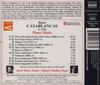 CD Jordi Masó: Piano Music