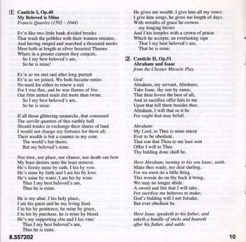 CD Benjamin Britten: Canticles I-V, The Heart Of The Matter 
