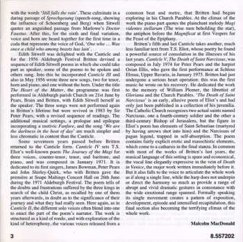 CD Benjamin Britten: Canticles I-V, The Heart Of The Matter 