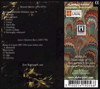 CD Johann Sebastian Bach: Come, Heavy Sleep