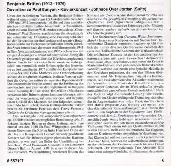 CD English Chamber Orchestra: Piano Concerto / Johnson Over Jordan (Suite)