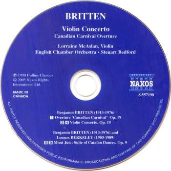 CD Benjamin Britten: Violin Concerto