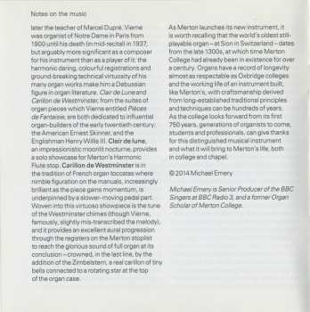 CD Benjamin Nicholas: The Merton Organ (Plays The New Dobson Organ Of Merton College, Oxford)