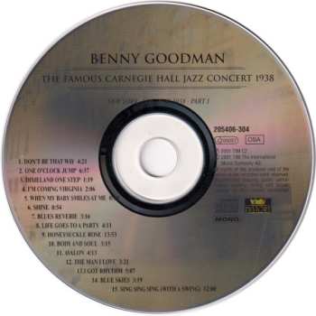 2CD Benny Goodman: The Famous Carnegie Hall Jazz Concert 1938