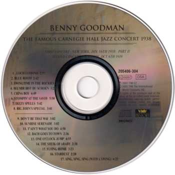 2CD Benny Goodman: The Famous Carnegie Hall Jazz Concert 1938