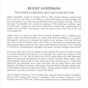 2CD Benny Goodman: The Famous Carnegie Hall Jazz Concert 1938