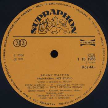 LP Traditional Jazz Studio: Benny Waters & Traditional Jazz Studio