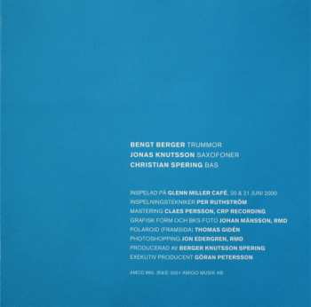 CD Berger Knutsson Spering: Live Vol 1 - At Glenn Miller Café