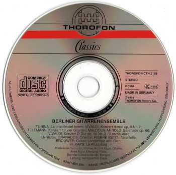 CD Berliner Gitarrenensemble: Berliner Gitarrenensemble