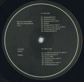 LP Bernard Parmegiani: Mémoire Magnétique, Vol. 3 (1967-1971) LTD