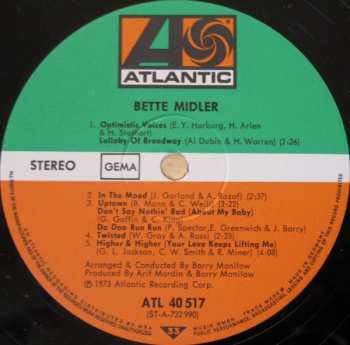 LP Bette Midler: Bette Midler