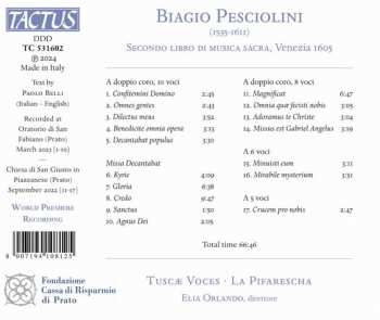 CD La Pifarescha: Secondo Libro Di Musica Sacra, Venezia 1605