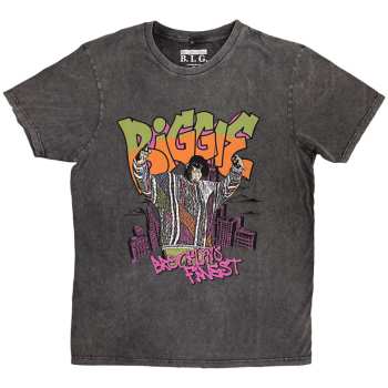 Merch Biggie Smalls: Stone Wash T-shirt Cartoon Graffiti