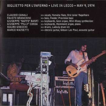 CD Biglietto Per L'Inferno: Live 1974