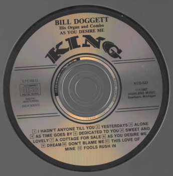 CD Bill Doggett Combo: As You Desire Me
