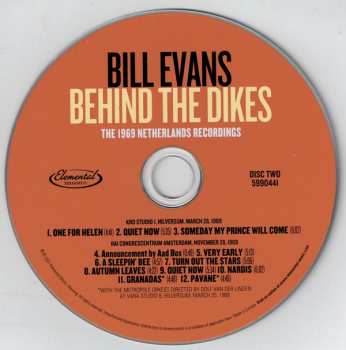 2CD Bill Evans: Behind The Dikes: The 1969 Netherlands Recordings