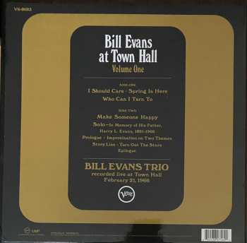 LP The Bill Evans Trio: Bill Evans At Town Hall (Volume One)
