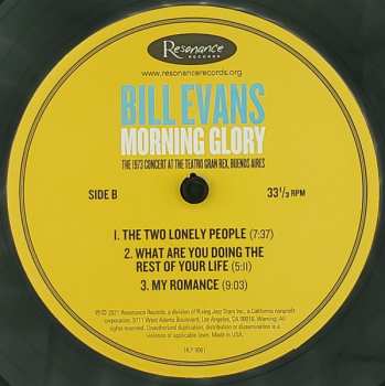 2LP The Bill Evans Trio: Morning Glory: The 1973 Concert At The Teatro Gran Rex, Buenos Aires DLX | LTD | NUM