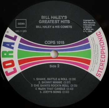 LP Bill Haley And His Comets: Bill Haley's Greatest Hits!