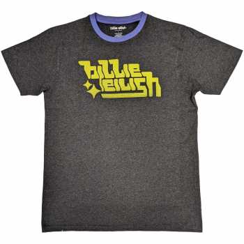 Merch Billie Eilish: Ringer T-shirt Neon Green Logo Billie Eilish
