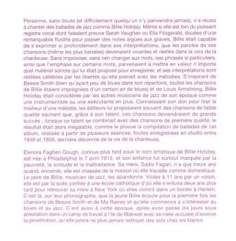 CD Billie Holiday: Ballads For Lovers