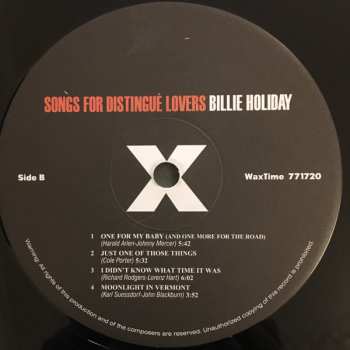 LP Billie Holiday: Songs For Distingué Lovers