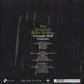 LP Billie Holiday: The Essential Billie Holiday: Carnegie Hall Concert LTD