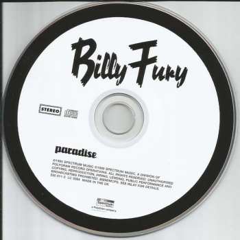 CD Billy Fury: Paradise