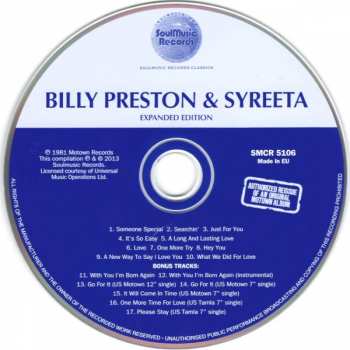 CD Billy Preston: Billy Preston & Syreeta