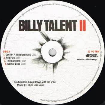 2LP Billy Talent: Billy Talent II
